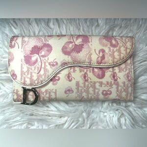 Cherry Blossom Dior Saddle Long Wallet